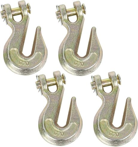Gooeap (4 عبوات) خطافات إمساك 1/2 بوصة درجة 70 Clevis، 12.000 رطل WLL لشاحنة مسطحة من نوع Wrecker لنقل سلسلة سحب المقطورة in Kuwait