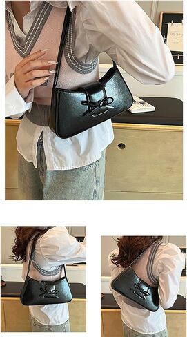 Shoulder Bags for Women Trendy Coquette Bow Purse Shoulder Purse Y2K Purse PU Leather Bow Bag Purse Hobo Handbag in Saudi Arabia