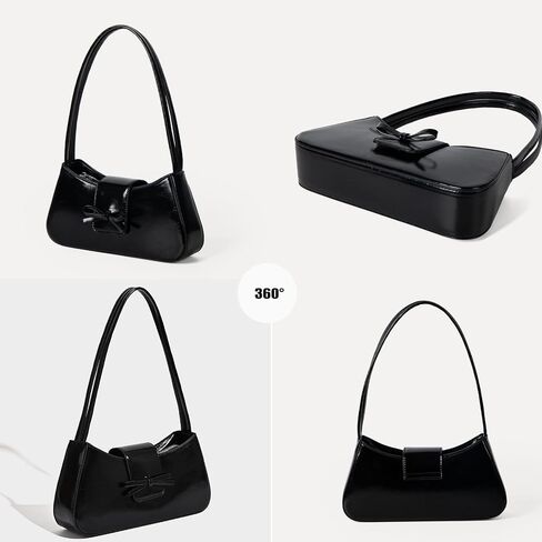 Shoulder Bags for Women Trendy Coquette Bow Purse Shoulder Purse Y2K Purse PU Leather Bow Bag Purse Hobo Handbag in Saudi Arabia
