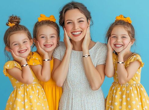 Mootael Mother and 3 Daughters Bracelets Mom daughter Gifts Matching Bracelets for 4 Women Gifts for Little Girls Birthday Gift Mommy And Me Mothers Day Gifts Jewelry, Set of 4 Heart Love Gift in Saudi Arabia