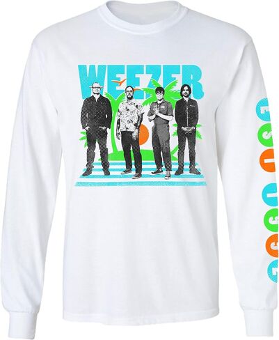 Weezer Unisex-Adult Standard Beach Band Photo Long Sleeve in Saudi Arabia