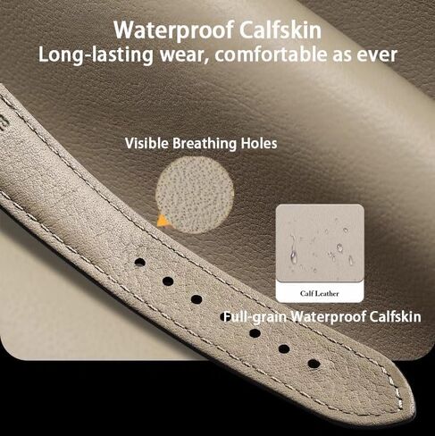 Quick Release Genuine Leather Watch Band Italian Alligator Grain Calfskin Genuine Leather 12 to 24mm Business Casual Universal Genuine Leather Watch Strap Replacement Band Strap Men Women in Saudi Arabia