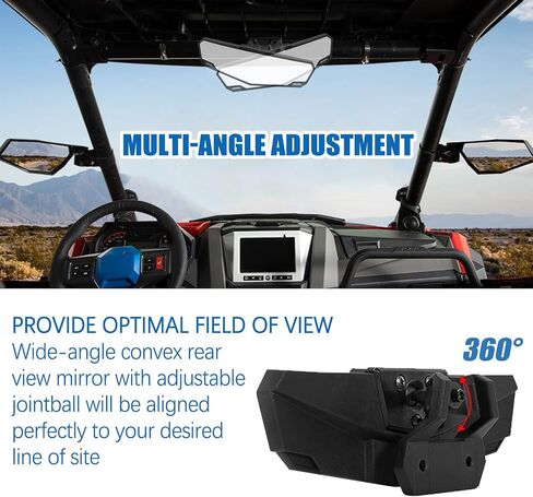 PACEWALKER UTV Center Rear View Mirror for Polaris RZR PRO XP/RZR PRO R 2020-2023 PRO XP Convex Interior Rearview Mirror with High Definition Clarity for RZR PRO XP 4 LE/RZR PRO R 2020-2024#2883763 in Saudi Arabia