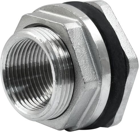 2 قطعة موصل خزان المياه الحاجز الفولاذ المقاوم للصدأ 3/4 بوصة تركيب الحاجز (الفضة) in Kuwait