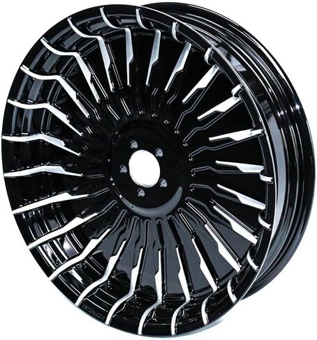 18" x 4.25" Front Wheel Rim for '18-later Softail Fat Boy FLFB FLFBS Razor Black Forged Wheel Hub Pre-installed Tubeless Aluminum Wheel Stock Replacement Parts(18x4.25 Front) in Saudi Arabia