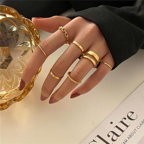15/17 Silver Knuckle Rings for Women Stainless Steel Rings Set Silver Stackable Rings Midi Ring Knuckle Rings Adjustable Knuckle Stackable Rings Midi Ring Set Silver Rings for Women Set in Saudi Arabia