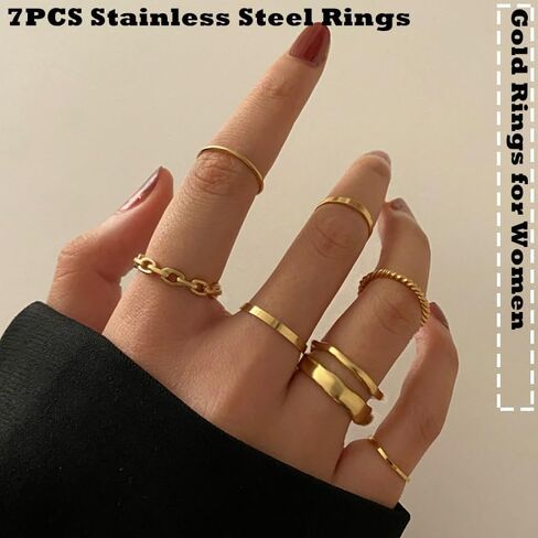 15/17 Silver Knuckle Rings for Women Stainless Steel Rings Set Silver Stackable Rings Midi Ring Knuckle Rings Adjustable Knuckle Stackable Rings Midi Ring Set Silver Rings for Women Set in Saudi Arabia