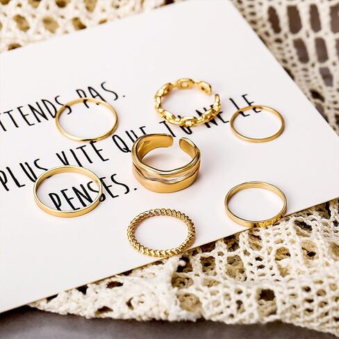 15/17 Silver Knuckle Rings for Women Stainless Steel Rings Set Silver Stackable Rings Midi Ring Knuckle Rings Adjustable Knuckle Stackable Rings Midi Ring Set Silver Rings for Women Set in Saudi Arabia
