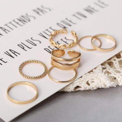 15/17 Silver Knuckle Rings for Women Stainless Steel Rings Set Silver Stackable Rings Midi Ring Knuckle Rings Adjustable Knuckle Stackable Rings Midi Ring Set Silver Rings for Women Set in Saudi Arabia