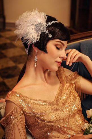 BABEYOND 1920s Vintage Wedding Pearl Dangle Drop Earrings Art Deco Gatsby Earrings in Saudi Arabia