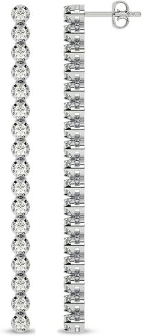 Dangling Diamond Earrings for Women | 10K Solid Gold Lab Grown Diamond Earrings | Ideal Gift for Her in Saudi Arabia