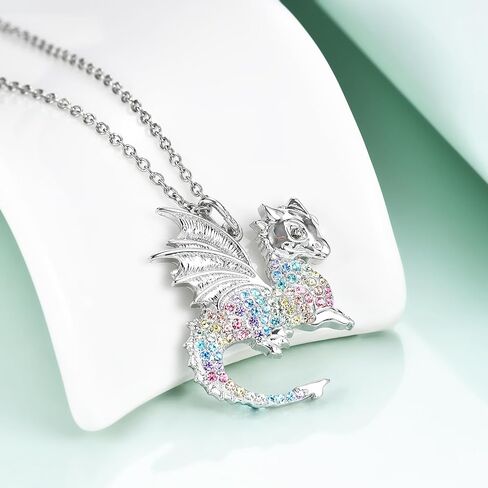 luomart Dragon Dinosaur Necklace Birthday Gifts for Girls,Dragons Dinosaurs Pendant Necklaces Jewelry for Women in Kuwait