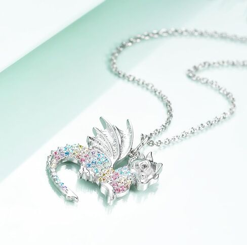 luomart Dragon Dinosaur Necklace Birthday Gifts for Girls,Dragons Dinosaurs Pendant Necklaces Jewelry for Women in Kuwait