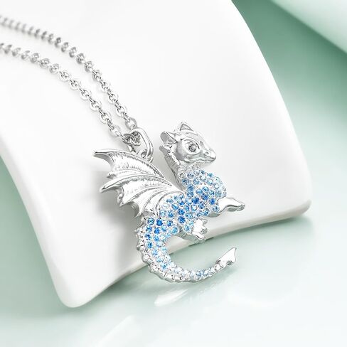 luomart Dragon Dinosaur Necklace Birthday Gifts for Girls,Dragons Dinosaurs Pendant Necklaces Jewelry for Women in Kuwait