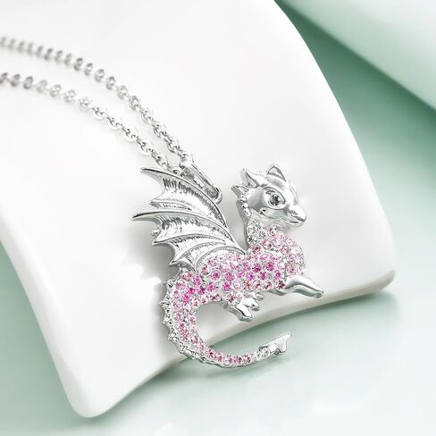 luomart Dragon Dinosaur Necklace Birthday Gifts for Girls,Dragons Dinosaurs Pendant Necklaces Jewelry for Women in Kuwait