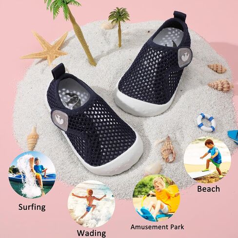 أحذية مائية واسعة للأطفال من FEETCITY للأولاد والبنات أحذية حافية القدم سريعة الجفاف للأطفال جوارب مائية للشاطئ وحمام السباحة in Kuwait
