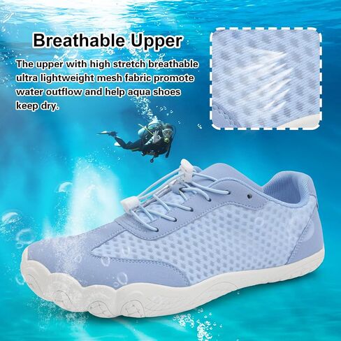 XIHALOOK Water Hiking Shoes for Women Men Barefoot Wide Toe Minimalist Shoes for Beach Swim River Pool Lake Surfing Training in Kuwait