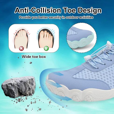 XIHALOOK Water Hiking Shoes for Women Men Barefoot Wide Toe Minimalist Shoes for Beach Swim River Pool Lake Surfing Training in Kuwait