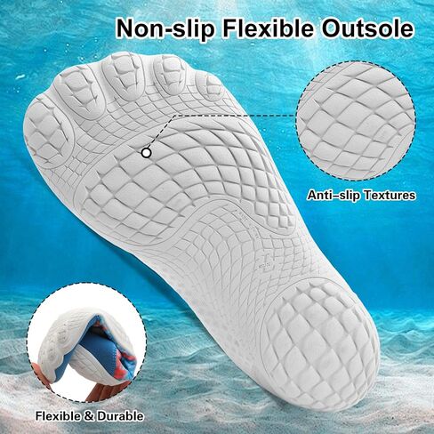 XIHALOOK Water Hiking Shoes for Women Men Barefoot Wide Toe Minimalist Shoes for Beach Swim River Pool Lake Surfing Training in Kuwait