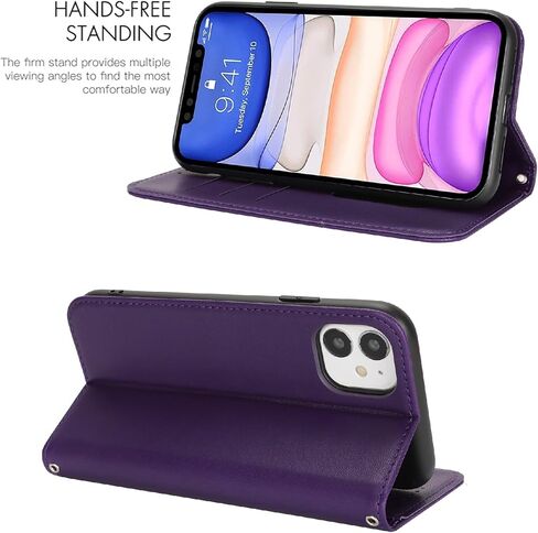 Jaorty iPhone 11 Wallet Case with RFID Blocking Card Holder,Premium PU Leather Double Magnetic Buttons Stand Flip Wrist Lanyard Strap Back Cover for iPhone 11 6.1 Inch,Green in Saudi Arabia