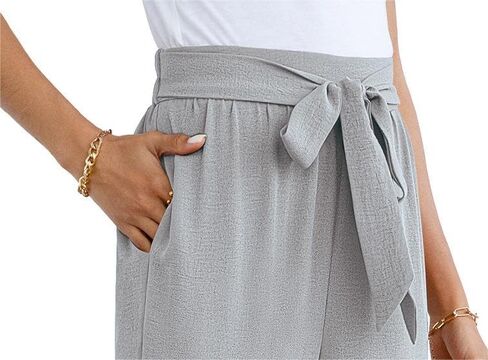 Womens High Waisted Casual Joggers Pants Bow-Knot Business Casual Work Pencil Pants Dressy Tapered Pockets in Saudi Arabia