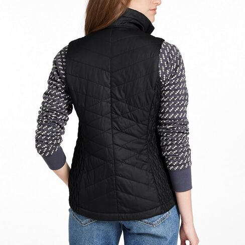 Fleece Vest Women Winter Puffer Quilted Sleeveless Outwear Stand Collar Zip Up Padded Gilet Jackets in Saudi Arabia
