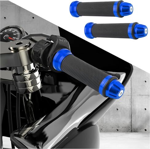 2PCS Motorcycle Handlebar Grips,7/8" & 1" Motorcycle Grips Tuning Accessories Compatible with Honda,Yamaha,Suzuki,Personalized Motorcycle Grips Covers for Car Decoration (Black) in Kuwait