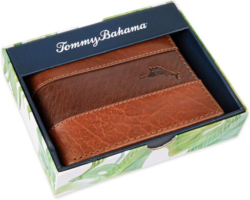 Tommy Bahama Men's Bifold Slim Leather Wallet in Kuwait