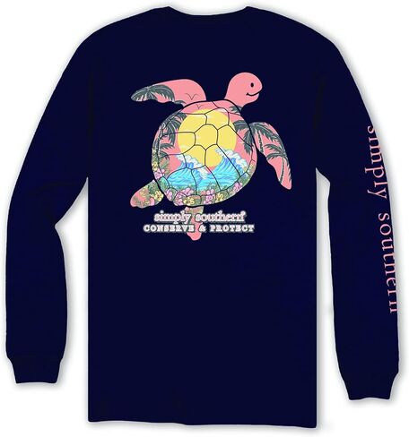 Simply Southern Conserve & Protect Turtle Beach Wave Youth Long Sleeve in Kuwait