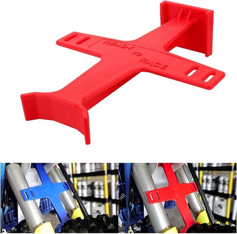 Twilight Garage Universal Fork Guard تعليق دعم دعامة 11 بوصة حامل حامي التعادل لأسفل حماية الختم للدراجة الترابية دراجة نارية موتوكروس - أحمر in Saudi Arabia