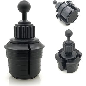 Truck Car Beverage Drinks Cup Holder Mount Base with 1 inch /25mm Rubber Coating Ball Compatible with All 25mm / 26mm / 1" Double Socket Composite Ball Base arm