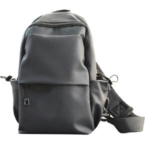 Sling Crossbody Bag for Men and Women – Black, Water-Resistant, Single Shoulder Backpack – Stylish and Small, Perfect for Travel and Everyday Use