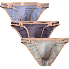 Men's underwear Briefs Breathable quick drying lace adjustable size loose open briefs youth sexy low waist mesh under panties