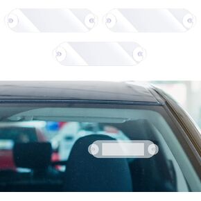 3 Pack EZ Pass Holder Toll Transponder Holder with Adhesive and 6Pcs Strong Suction Cups for Windshield Universal Toll Pass Windshield Mount for Toll Passes