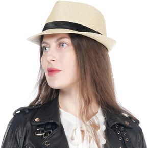 Straw Fedora Hat Mens Fedora Hats for Men and Women Sun Trilby Hat Summer Panama Hats