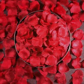 4600PCS Red Rose Petals for Romantic Night for Her Set, Artificial Roses Flower Petals for Romantic Night, Valentines Day Decor and Wedding, Event, Party, Decorations, Decoration Wedding Party