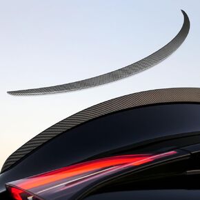 Rear Spoiler Compatible with Model Y 2020-2023 Carbon Fiber Patterned ABS Spoiler Wings Lip Tail Wing Rear Trunk Lid Accessories
