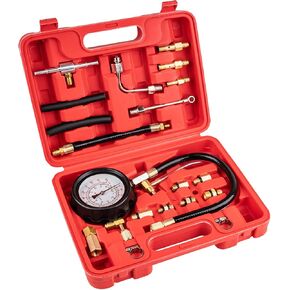 0-140PSI Fuel Pressure Tester Kit, TU-114 Oil Pressure Gauge Kit, Injection Pump Diagnostic Tester Tool for Gasoline Cars, Trucks and Motorcycles