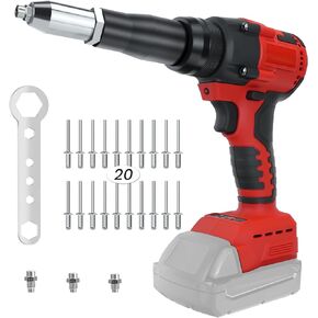LouSdZoke Cordless Rivet Gun for Milwaukee M18-18V,Electric Rivet Gun, Brushless Rivet Gun Tool for Rivets(1/8'', 5/32'', 3/16")