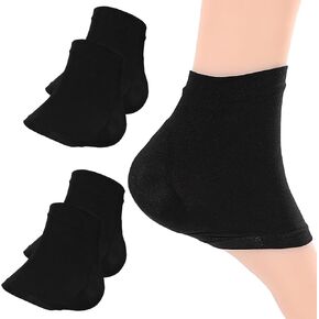 2Pairs Achilles Tendon Heel Protector Compression Padded Sleeve Socks Achilles Tendon Support Compression Socks Premium Gel Heel Socks for Cushion Protection Bursitis Tendonitis Dry Cracked
