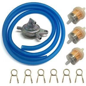 Gas Fuel Filter Blue Hose Tube Line and Vacuum Fuel Pump Petcock For Gy6 50cc 150cc Roketa SUNL ATV 139QMB 157QMJ Taotao Scooter