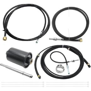 Fuel Line Kit Replacement For Chevrolet GMC Trunks 1988-1997 Gas Engine Supply Return & Vapor Nylon Fuel Line Repair Kit Replace# NFR0013