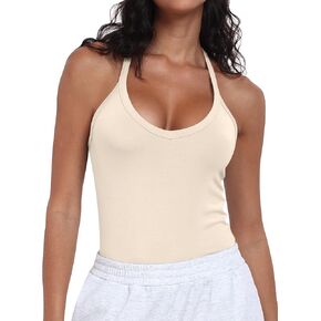 Caracilia Women Workout Tank Tops Racerback V Neck Yoga Gym Camis Sleeveless Basic Shirts 2025 Summer Clothes
