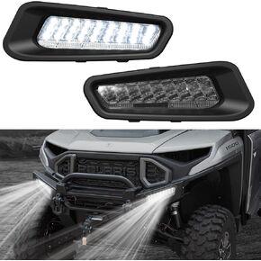 LED Front Bumper Accent Lights for Polaris Ranger XD 1500, Auxiliary Lights Front Brushguard DRL Fit for Polaris Ranger 1500 Crew/XD 2024 2025 Accessories, Replace #2889767, 2PCS