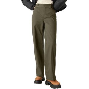 بنطال عمل Dickies النسائي ذو المقاس العادي بأرجل واسعة
