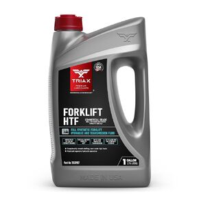 TRIAX Forklift HTF Multipurpose Hydraulic and Transmission Oil, Hydrostatic Transmission and Hydraulic Oil, Fits 99% of All forklifts, Full Synthetic, 50F Cold Flow (1 Gallon)