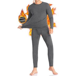 SIMIYA Thermal Underwear Set for Men Long Johns with Fleece Lined