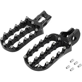 NICECNC Black Motorcycle Wide Foot Pegs Footrest Compatible with KTM 125-500 XC XCF SX SXF 2017-2022 125-500 EXC EXCF 2017-2023,Compatible with Husqvarna 125-501 TE FE 2017-2023,See fitment