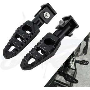 Motorcycle Rear Foot Pegs for Hawk 250,CNC 6061 Aluminum Passenger Footpegs for Hawk 250cc - Black