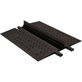 Guard Dog GD1X75-ST-O/B واقي كابل منخفض المستوى من مادة البولي يوريثين للخدمة الشاقة بقناة واحدة مع منحدر متوافق مع ADA، غطاء برتقالي مع منحدر أسود، طول 36 بوصة × عرض 10.81 بوصة × ارتفاع 1.25 بوصة